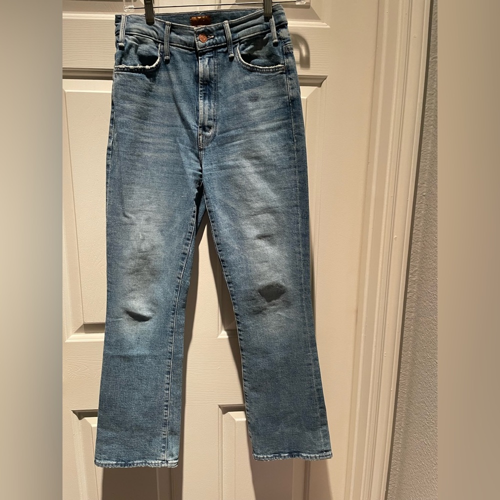 MOTHER The Hustler Ankle Jeans in Classic Blue